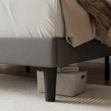 Hegg Linen Tufted Upholstered Platform Bed – Full – Light Gray 7