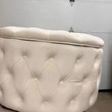 Porthos Home Fiene Round Storage Ottoman – Cream 7