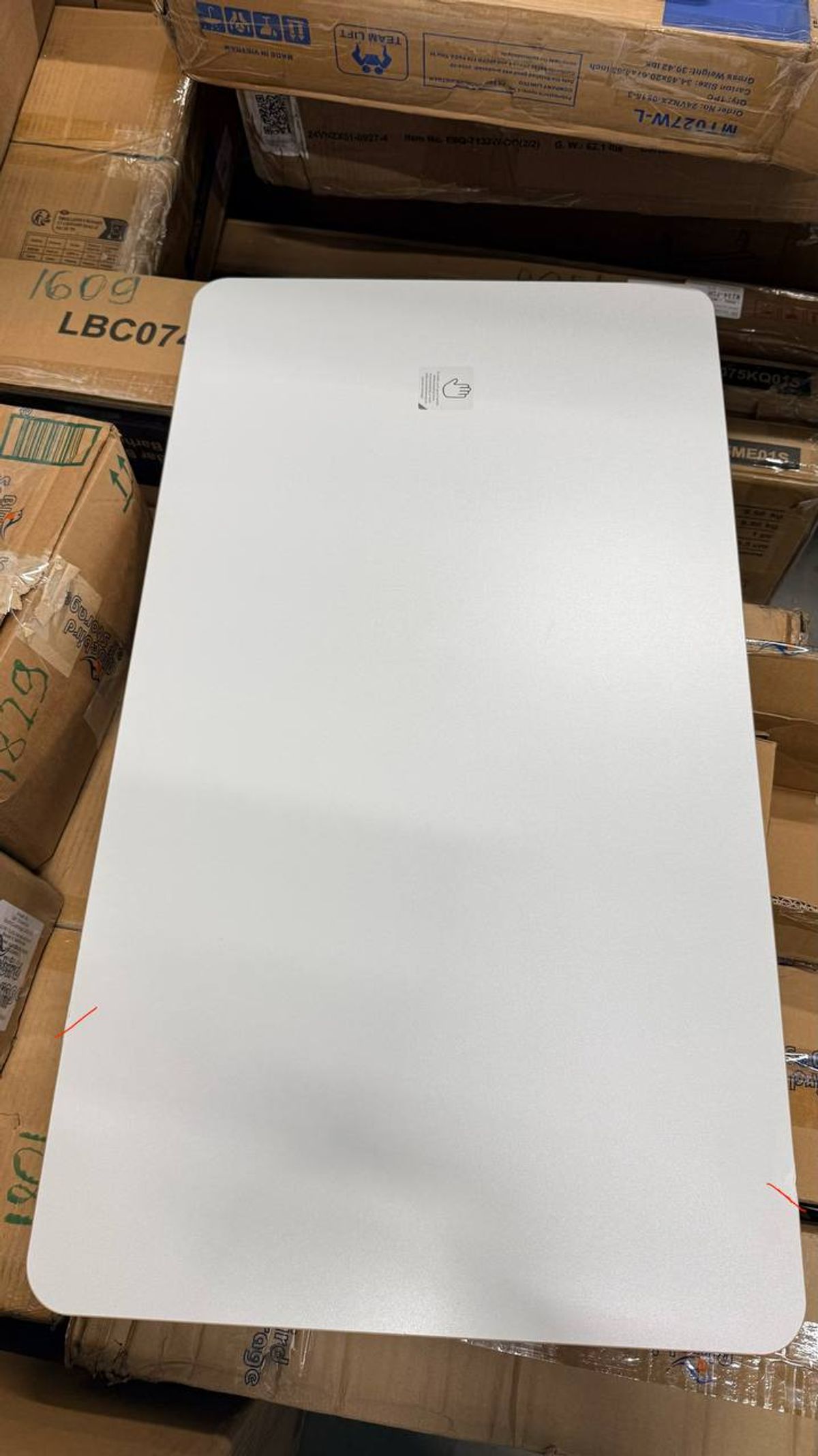 SANODESK Mobile Standing Desk – 31.5” x 17.7” | Pneumatic Height | White + Maple | New in Box 7