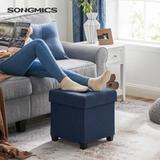  SONGMICS Storage Ottoman Foot Rest – Midnight Blue (ULSF14IN) 1