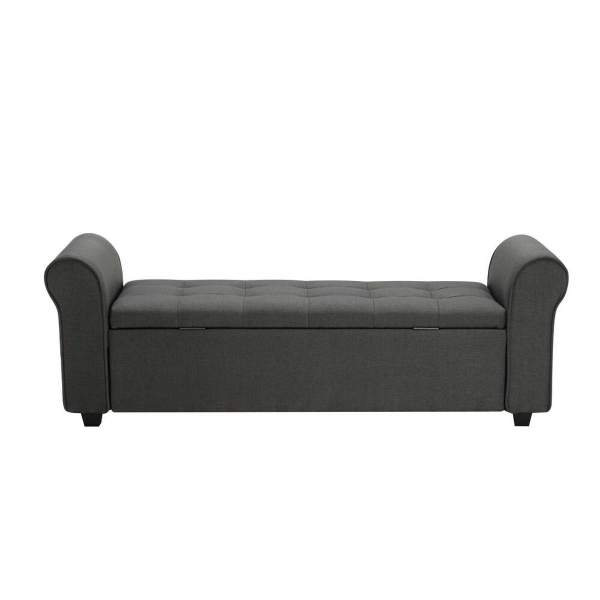 Porthos Home Wena Storage Bench – Dark Gray 3