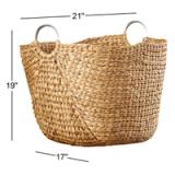 Milnor Seagrass Handmade Woven Storage Basket – Brown/Silver | Brand New 2
