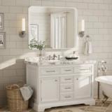 Aevar 40” × 32” Framed Wall Mirror – White 2