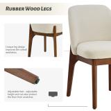 Bason Upholstered Dining Chairs — Set of 2 | Beige & Brown 5