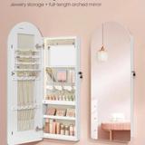 SONGMICS Wide LED Jewelry Cabinet with Arched Mirror | Brand New in Box 2