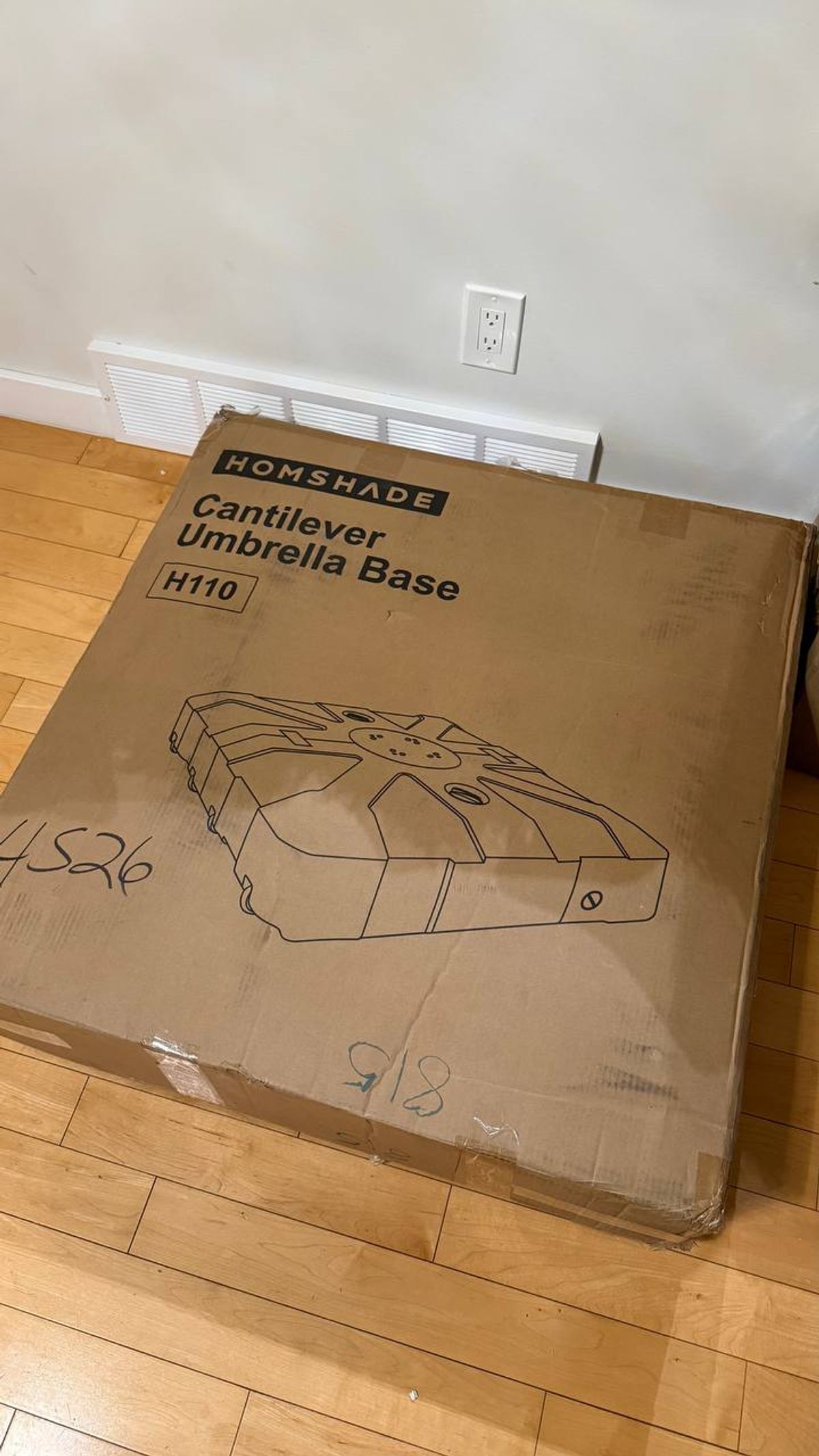 HOMSHADE Heavy-Duty Cantilever Umbrella Base 253–363 lb – NEW IN BOX 6