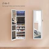 SONGMICS LED Mirror Jewelry Cabinet 47.2” – Lockable Wall/Door Mounted (UJJC93W) | New in Box 3