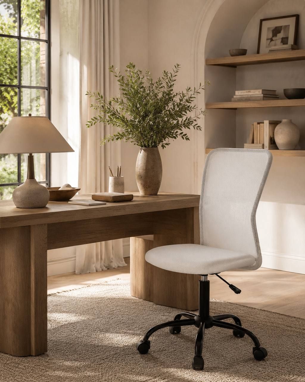 White Mesh Office Chair – New in Box – Ergonomic Desk Chair 1