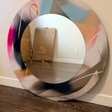 Shape Abstract Artwork III – 36” Round Mirror 4