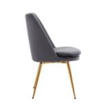 Porthos Home Tori Dining Chair | Grey Velvet | Gold Legs | TFC105 | Brand New 4