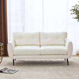 Corvo 61” Faux Leather Loveseat – White (UPH-LVST-BZSFX193WH-2) 4