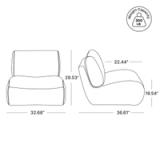 Designer Bouclé Swivel Chair | Steel Blue | Nita 33” | New in Box 6