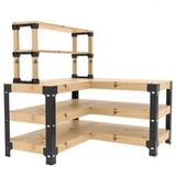  Fleximounts Custom L-Shaped Workbench & Shelving Frame – Model WB107B-L (NEW) 3