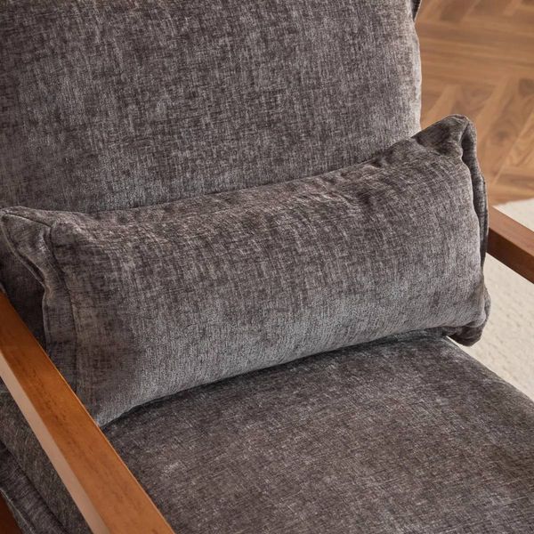 Masson Chenille Accent Chair | Grey Chenille | New in Box