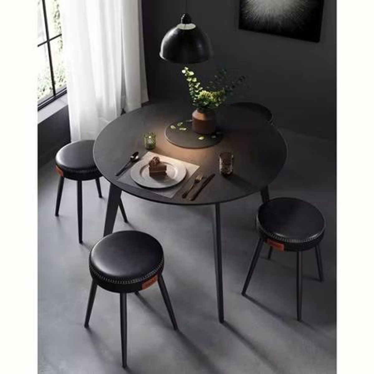 VASAGLE EKHO Dining Chairs / Stools Set of 2 – Black(New in Box) 6