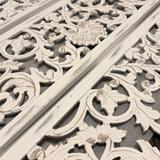Wooden Handmade Intricately Carved Floral Wall Decor – Set of 3 | Brand New 10