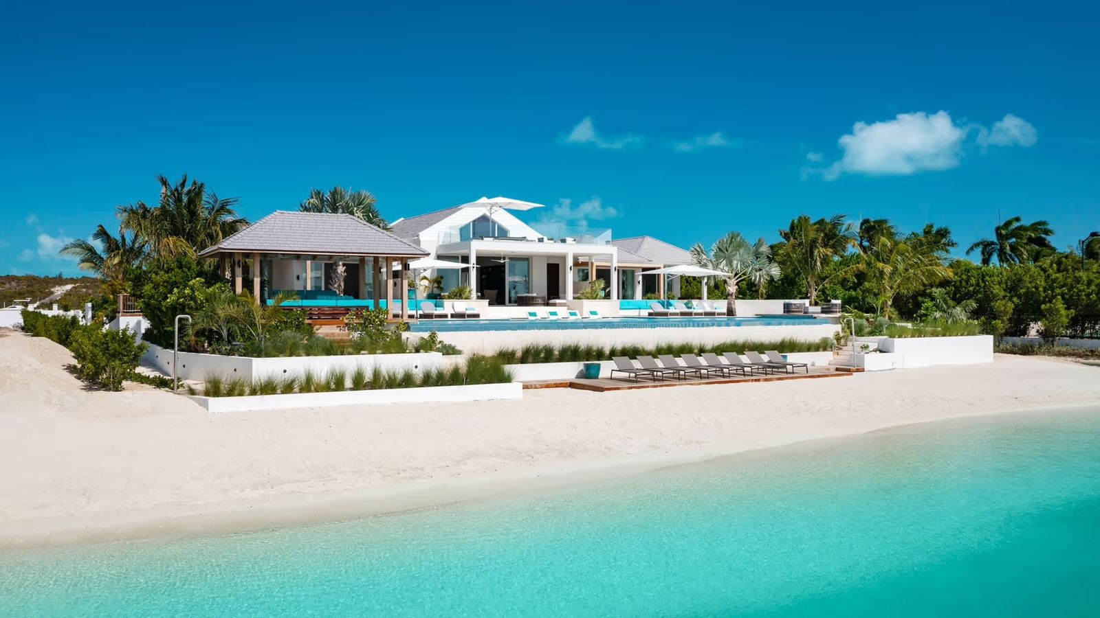 Sleek Beachfront Villa in Long Bay, Turks and Caicos