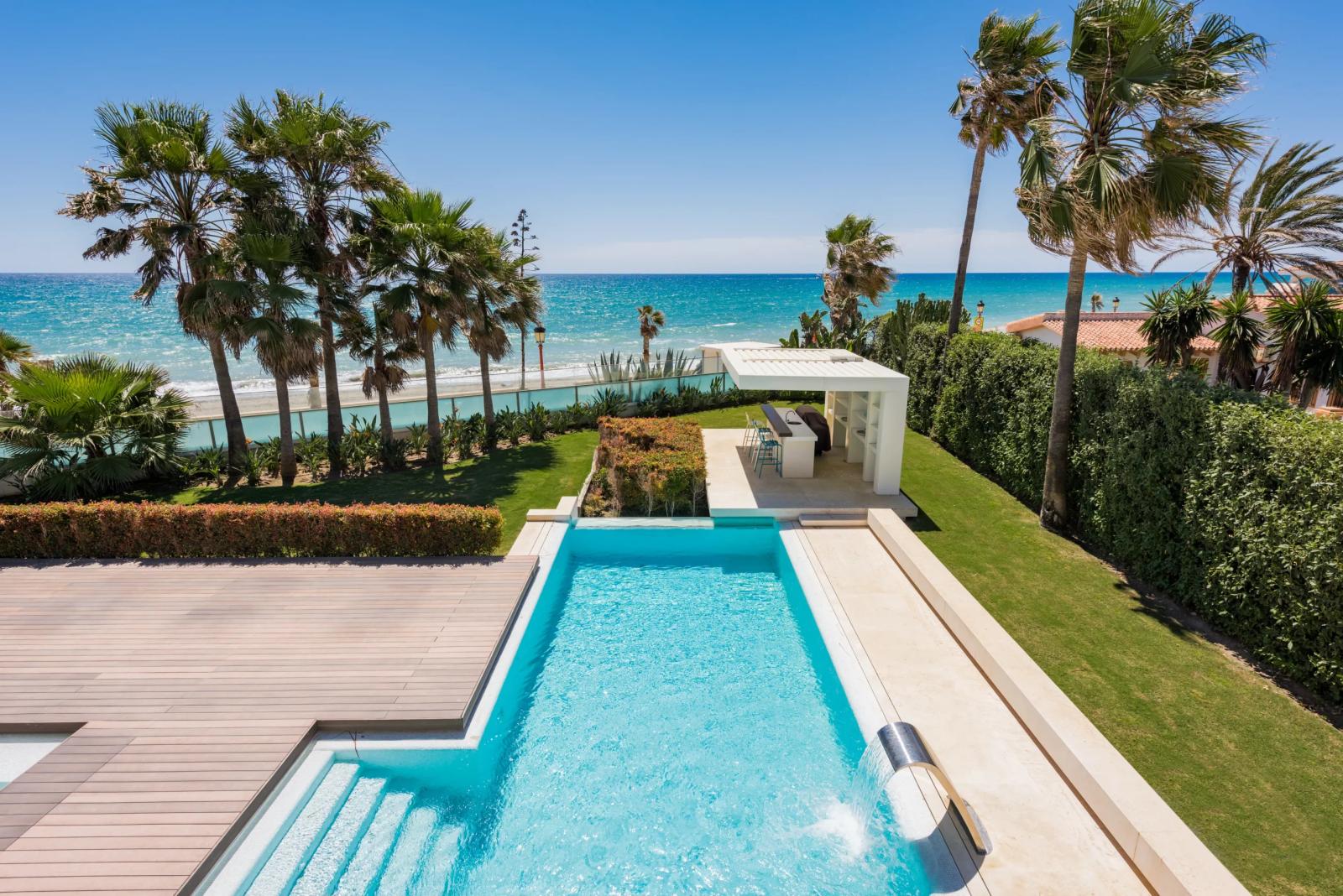 Stylish Beachfront Villa Directly on the Golden Mile, Marbella, Spain