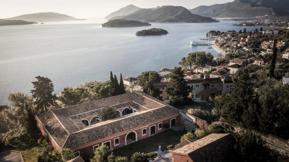 Elegant Venetian Style Villa Overlooking the Private Island of Skorpios in Lefkada, Greece