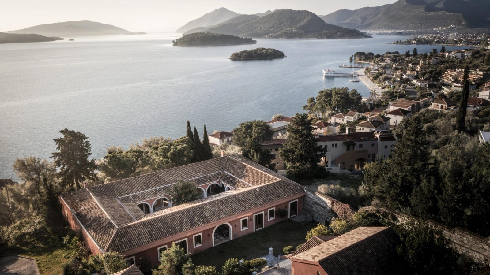 Elegant Venetian Style Villa Overlooking the Private Island of Skorpios in Lefkada, Greece
