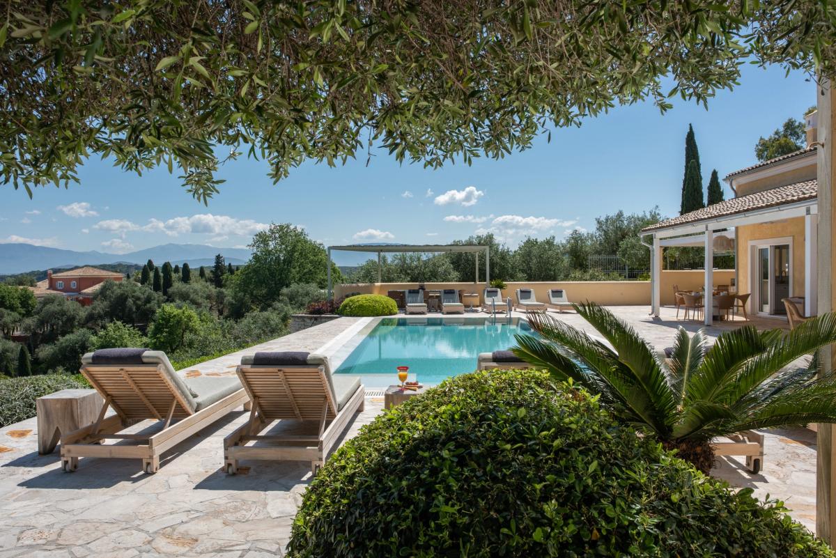 Tranquil Headland Villa Overlooking the Ionian Sea in Kassiopi, Corfu