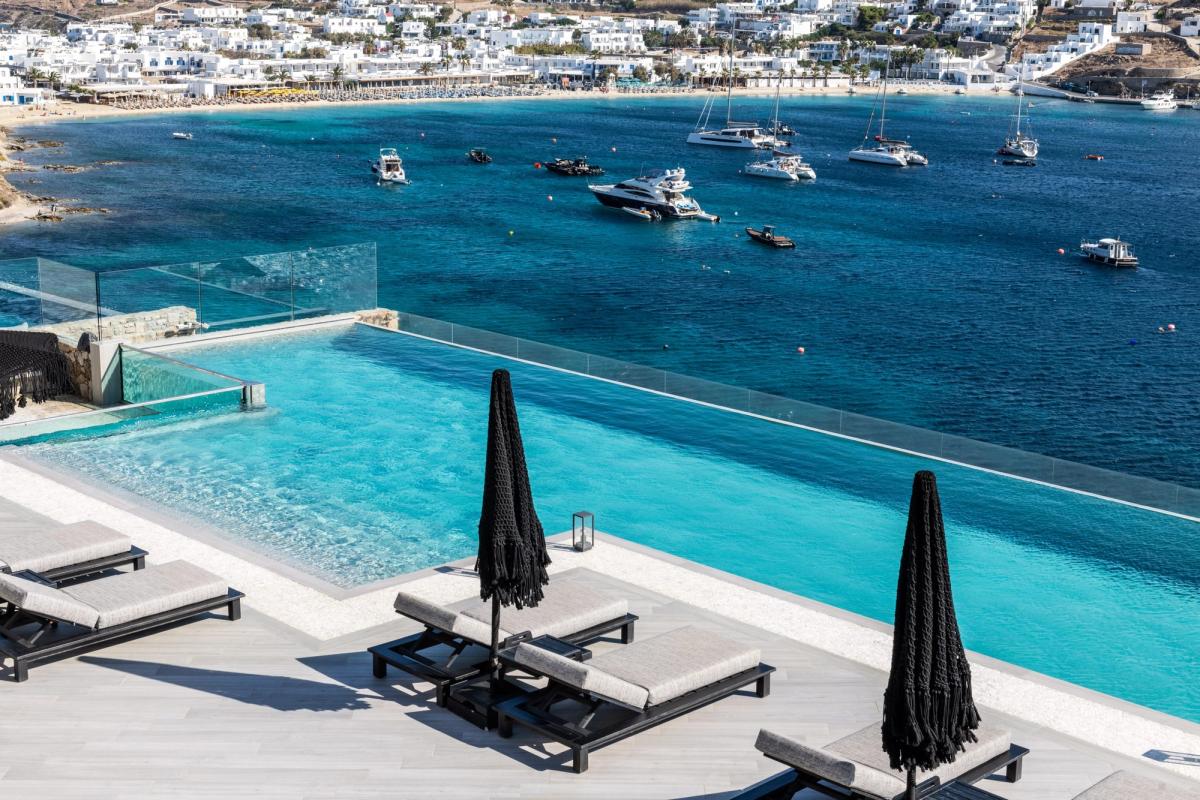 Newly Built Prime Retreat with Private Dock Overlooking Ornos Beach, Mykonos