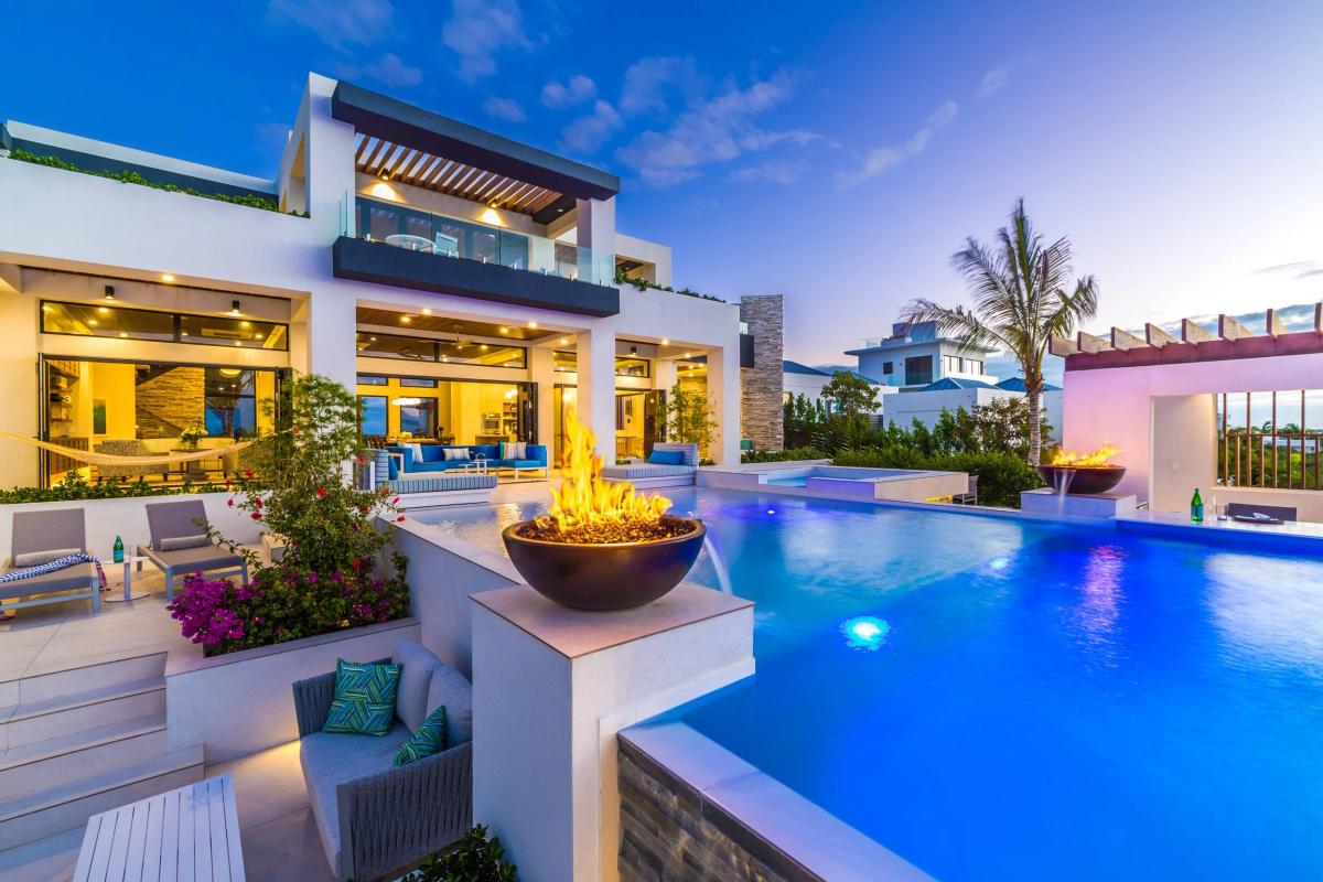 Balinese-Styled Beachfront Villa in Turtle Tail, Turks and Caicos
