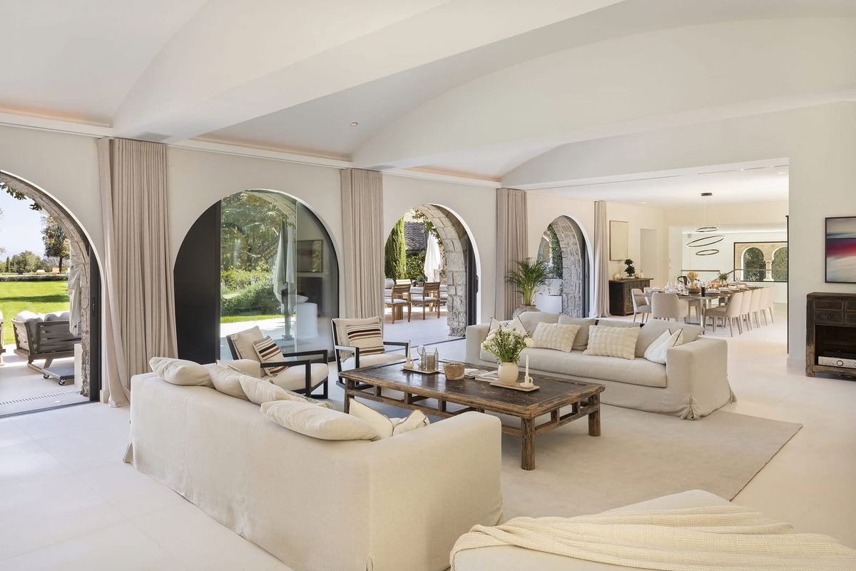 Beautifully Renovated Historic Stonework Villa on a Private Wooded Estate Close to Cannes