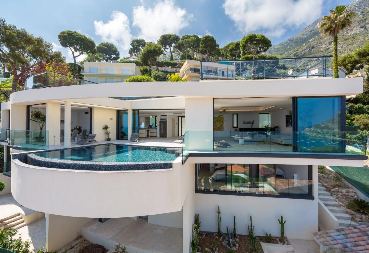 Spacious Villa with Panoramic Sea Views Overlooking Eze, French Riviera, France