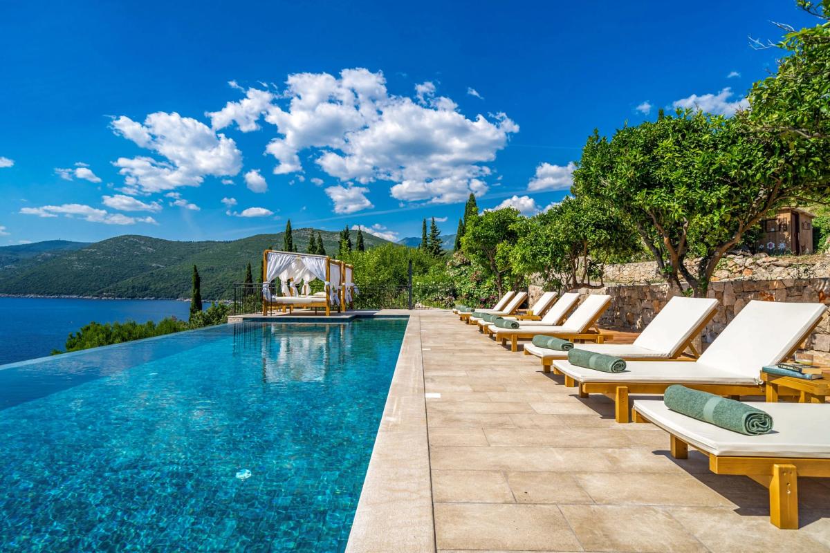 Authentic Seafront Villa with Private Beach near Dubrovnik, Croatia