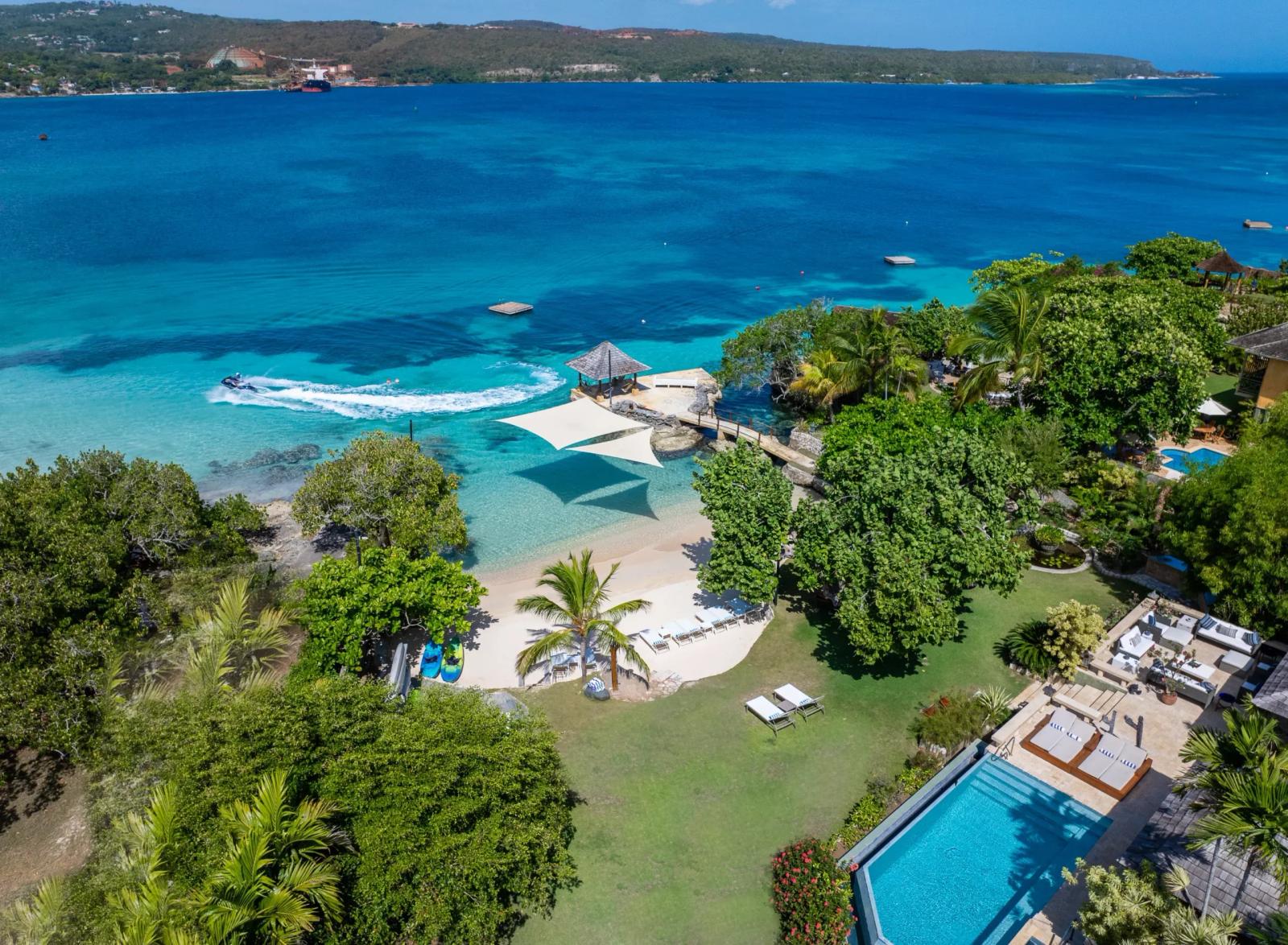 Oceanfront Sanctuary with Private Beach on Discovery Bay, Jamaica