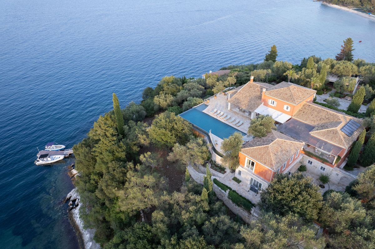 Secluded Seafront Villa with Private Jetty in Kassiopi, Corfu