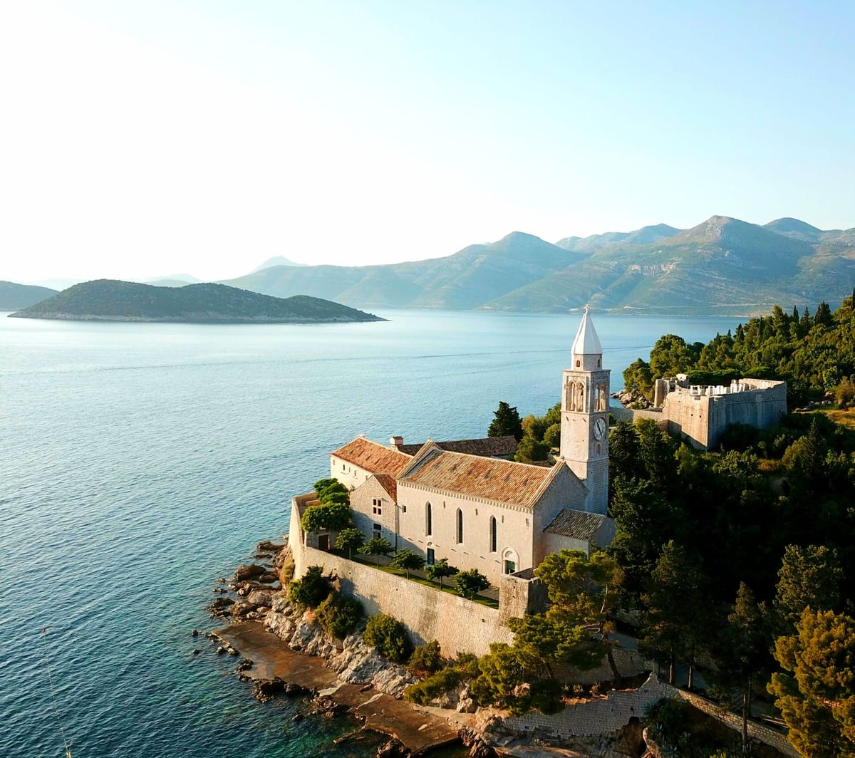 Historical Former Monastery on Lopud Island, near Dubrovnik, Croatia