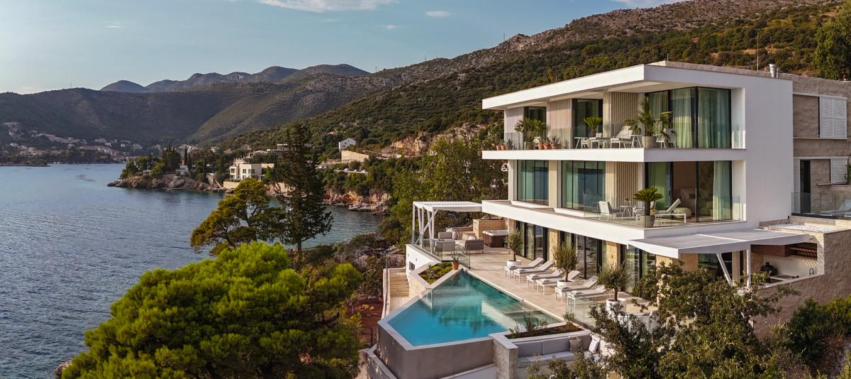 Modern Adriatic Villa with Private Cove, Dubrovnik, Croatia
