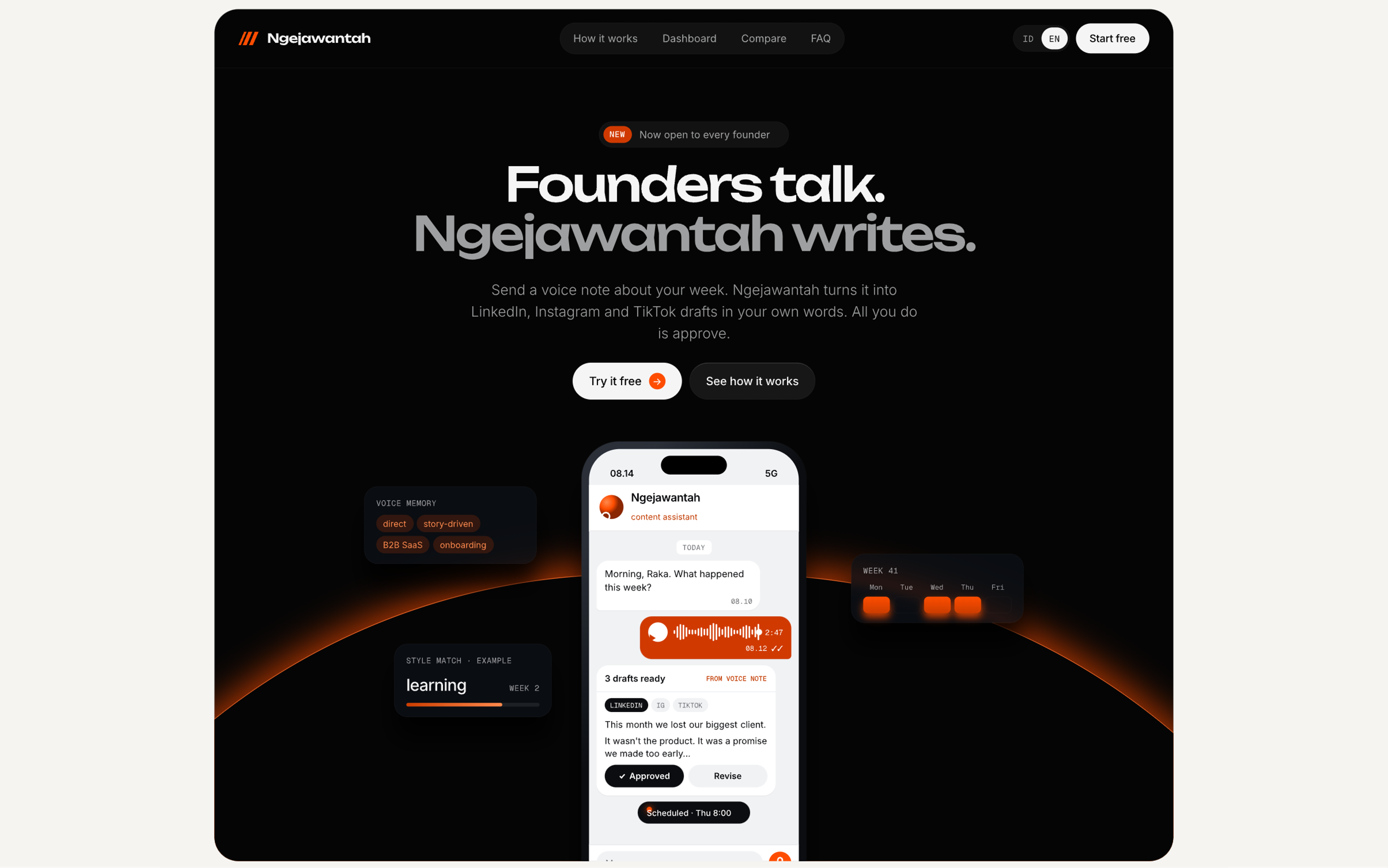 Ngejawantah Landing Page design preview