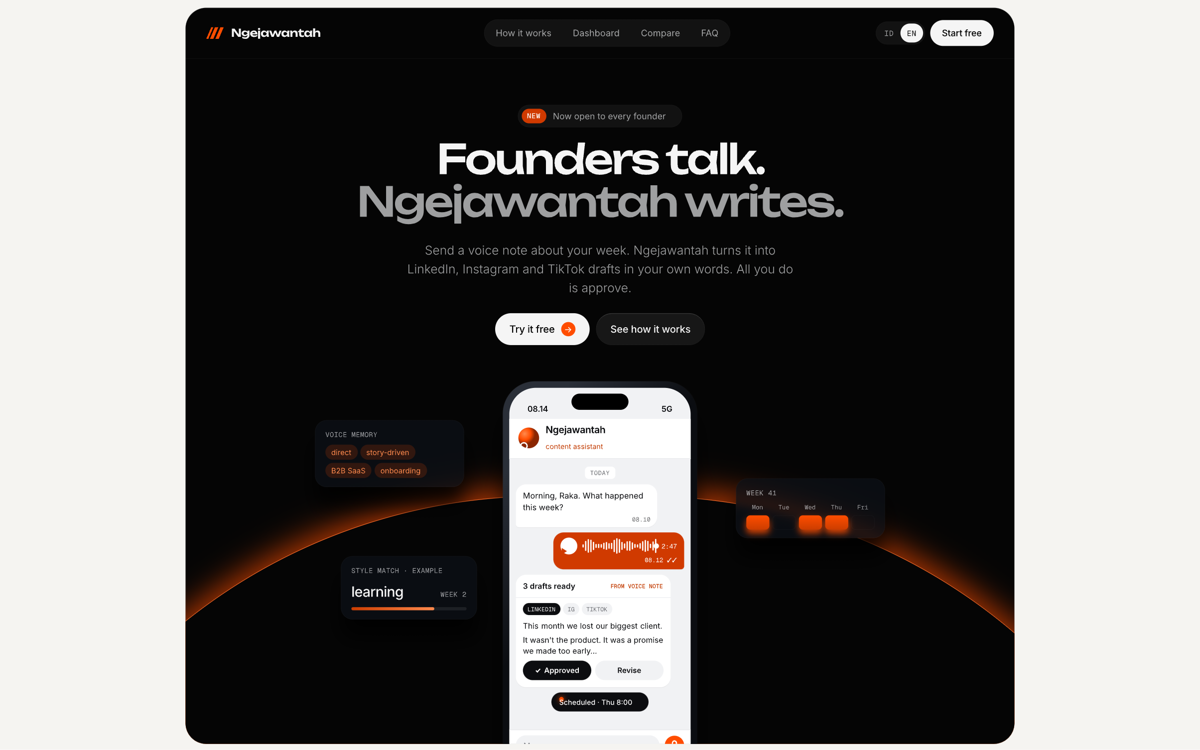 Ngejawantah Landing Page design preview