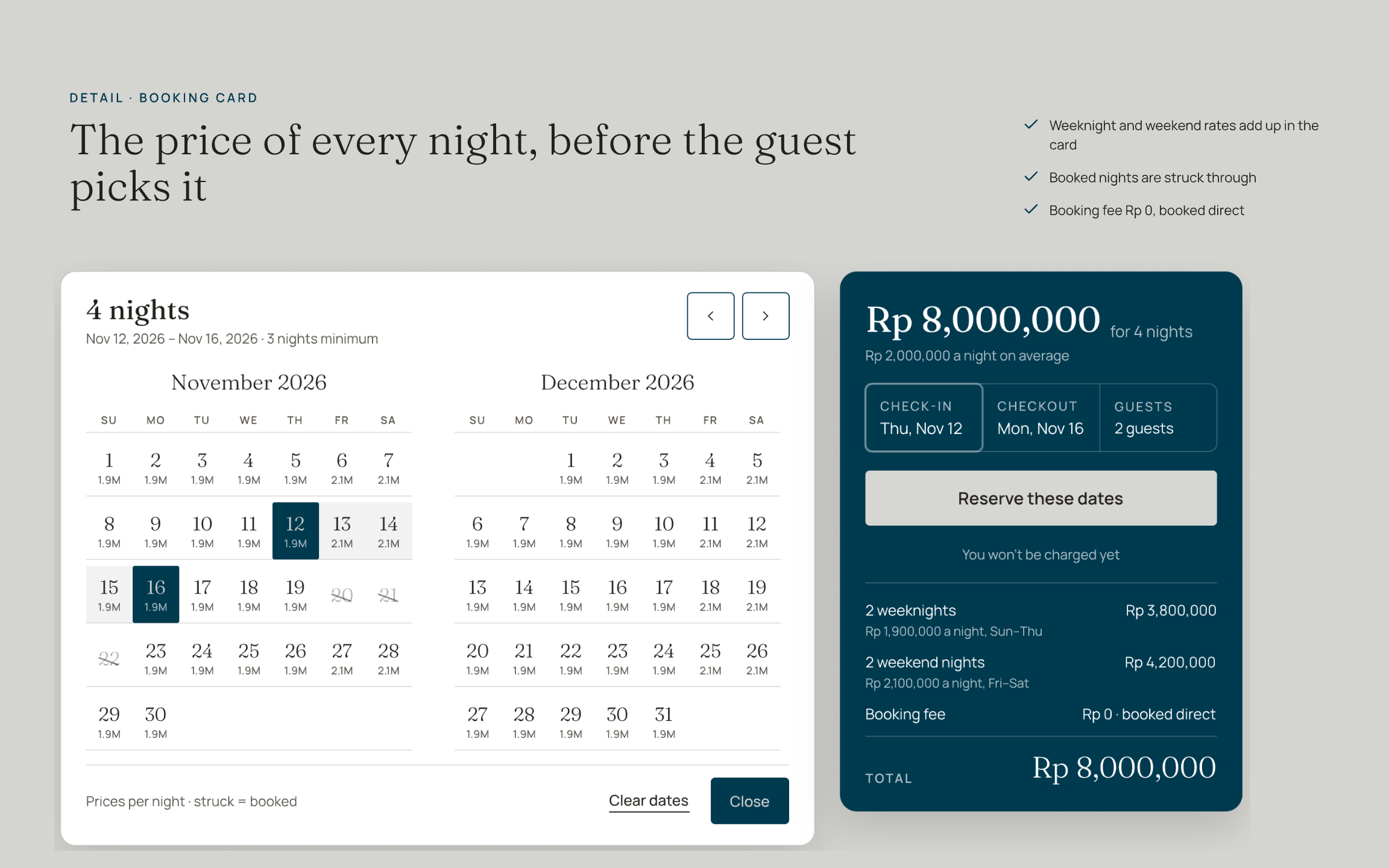 Villa Direct Booking, screen 4 of 7