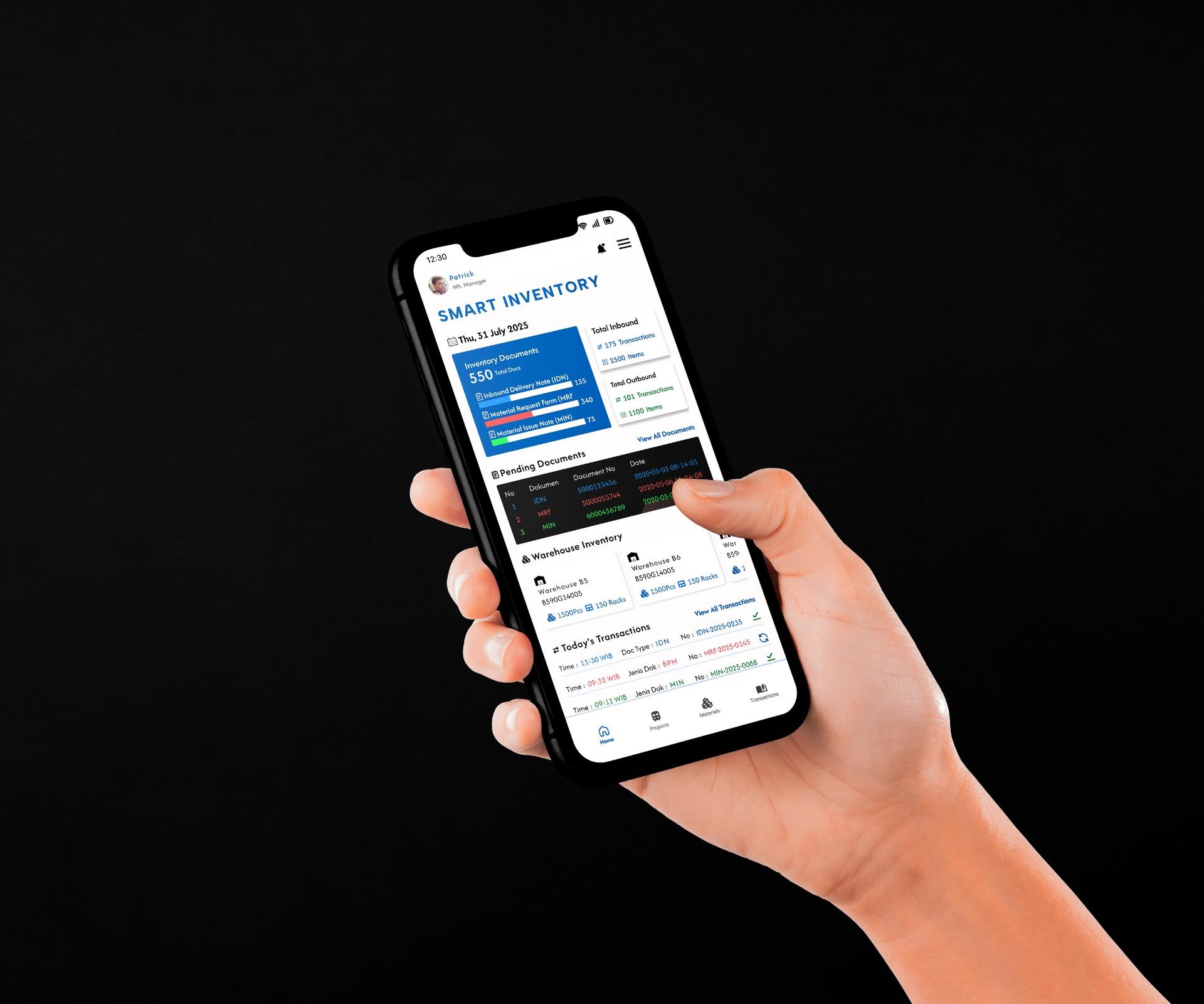 Smart Inventory Mobile App, screen 3 of 4