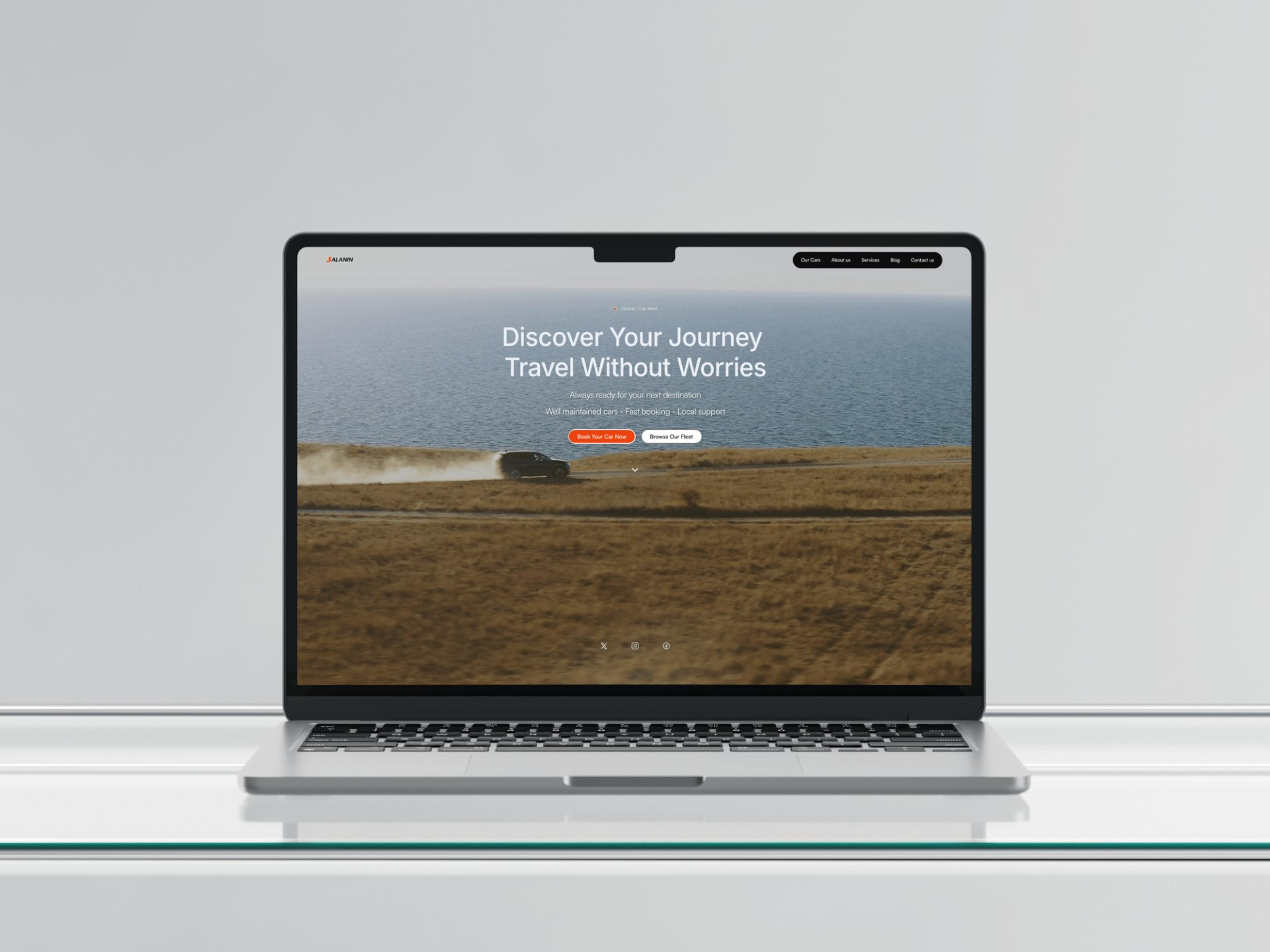 Jalanin Car Rental Website design preview