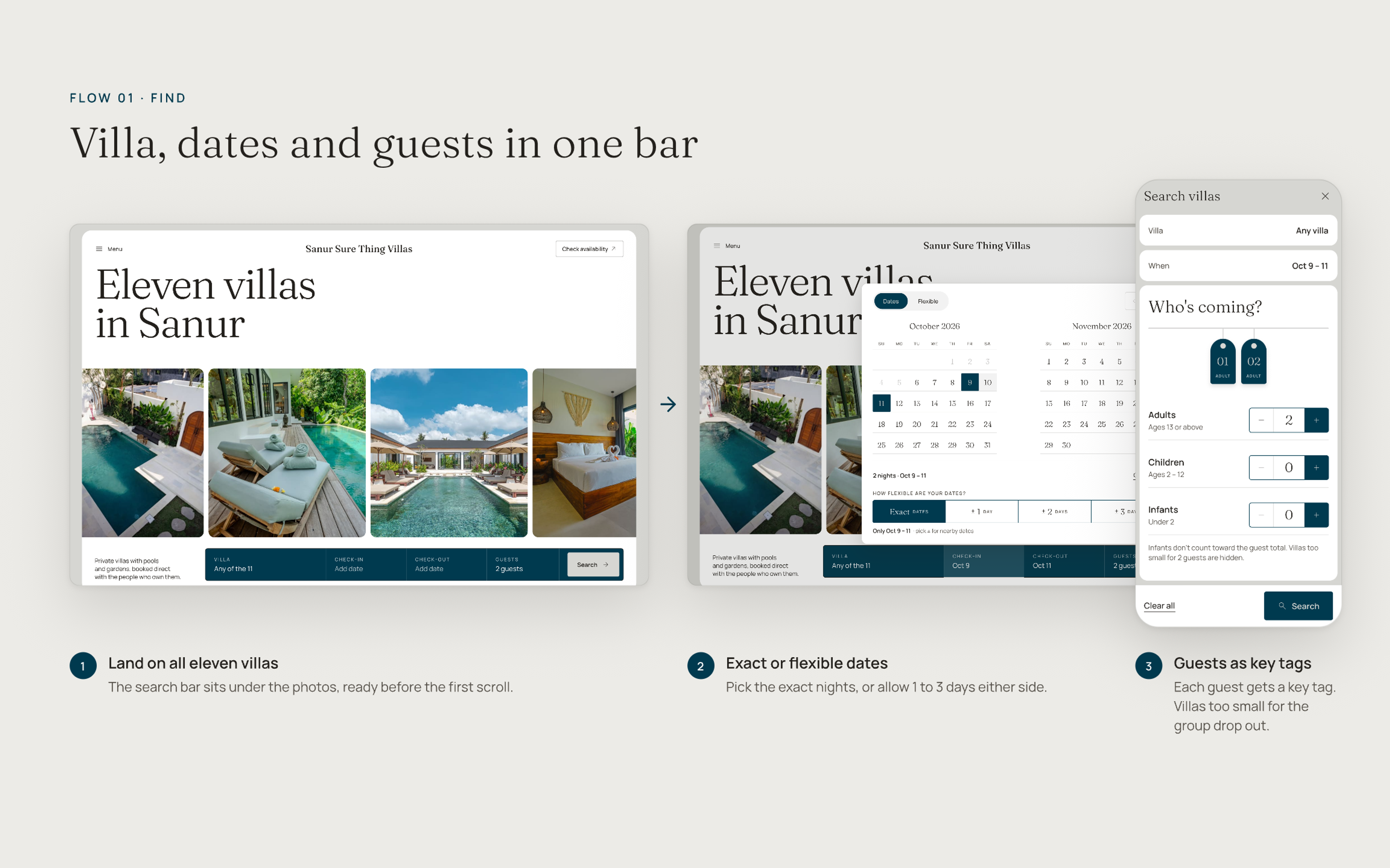 Villa Direct Booking, screen 2 of 7