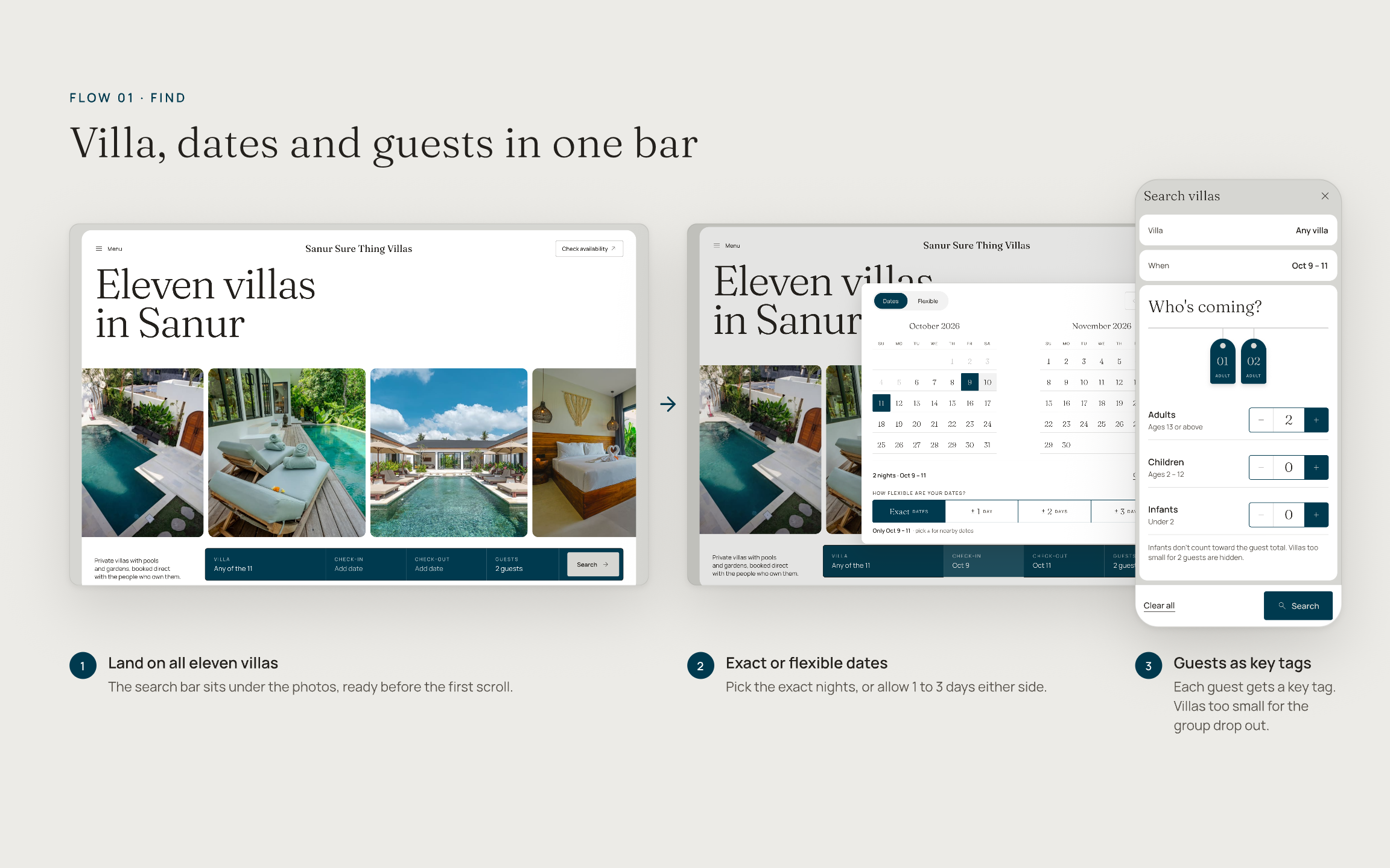 Villa Direct Booking, screen 2 of 7