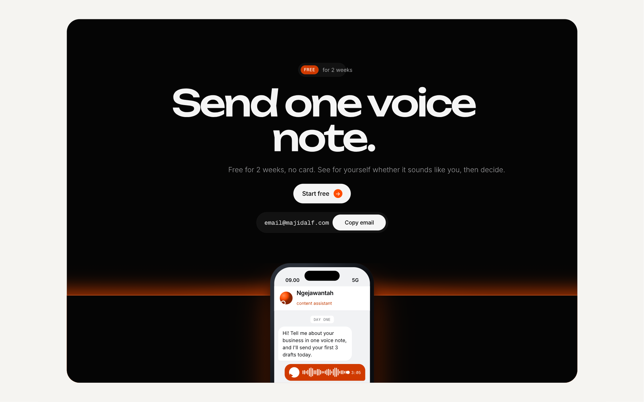 Ngejawantah Landing Page, screen 6 of 6