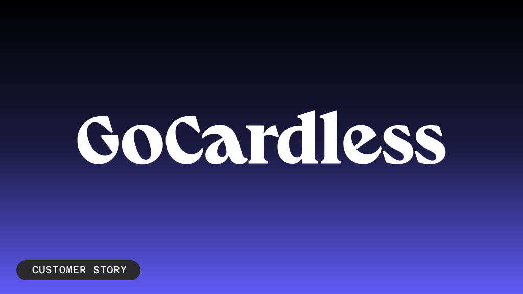 GoCardless logo with "CASE STUDY / CUSTOMER STORY" text.