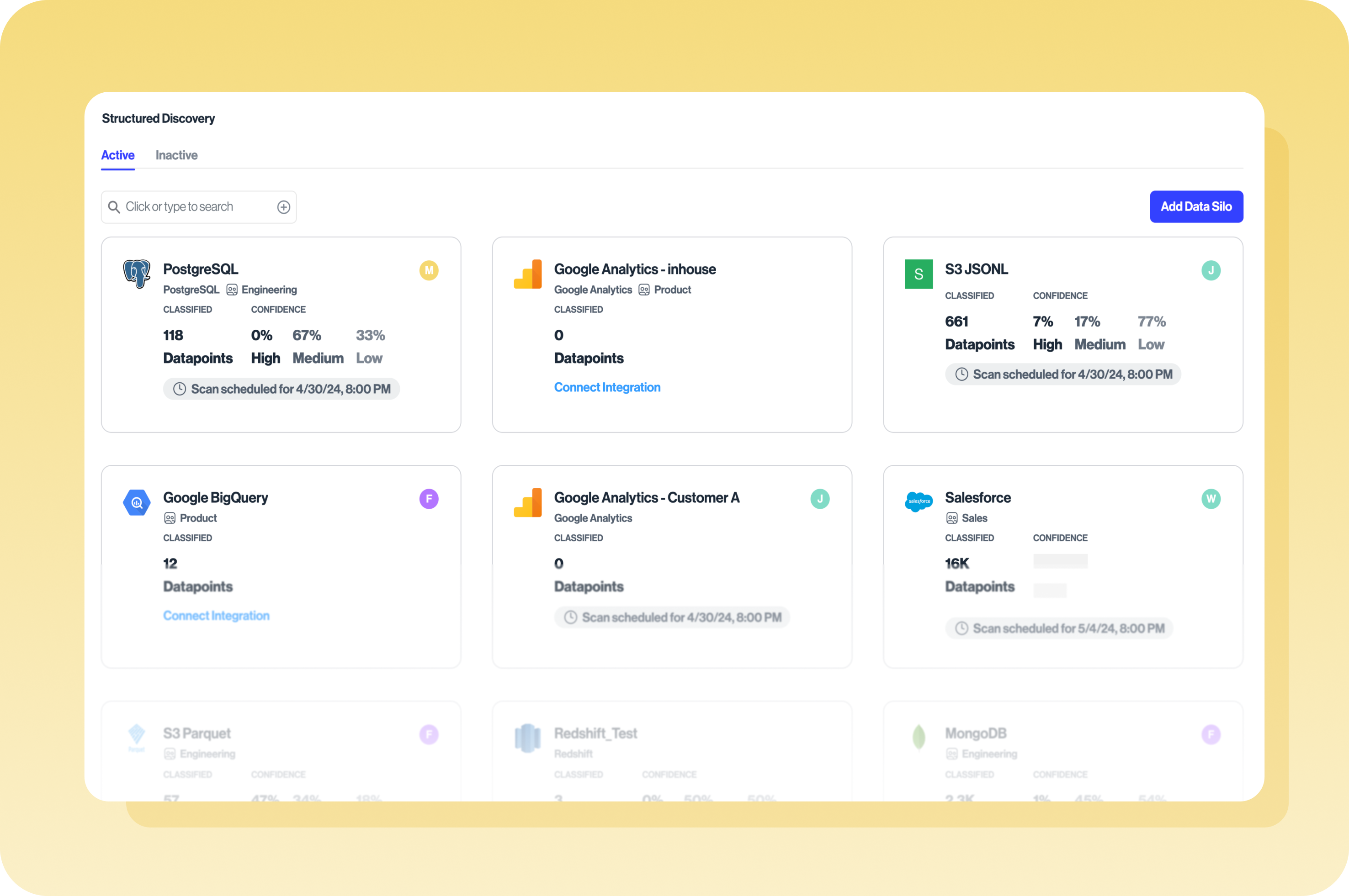 Rendering of transcend software structured discovery tool