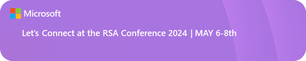 Microsoft notification reading lets connect at the rsa conference 2024