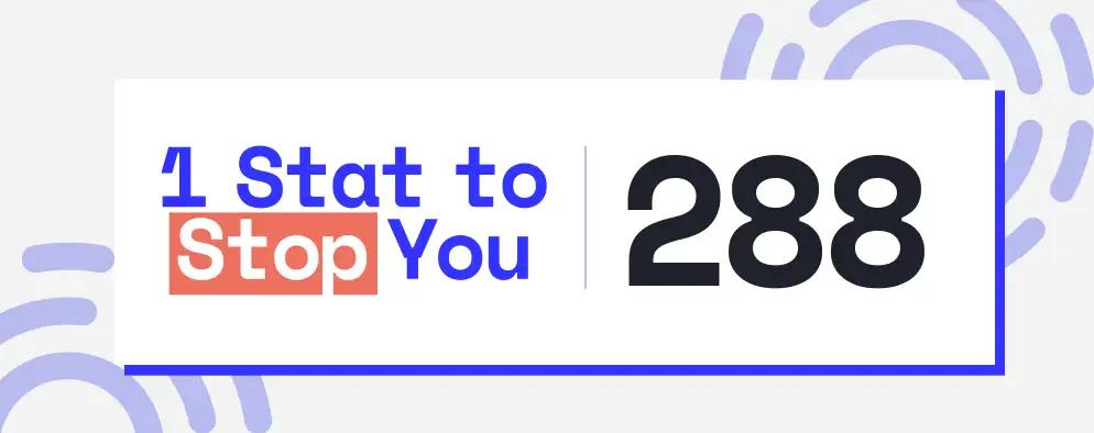 Graphic reading 1 stat to stop you 288