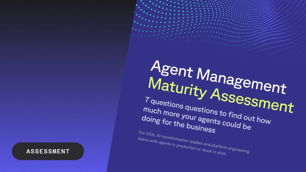 Agent Management Maturity Assessment with an "Assessment" button.