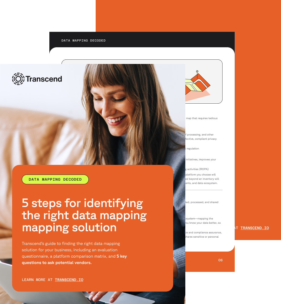 Multi-page preview image of transcend's Data mapping decoded guide