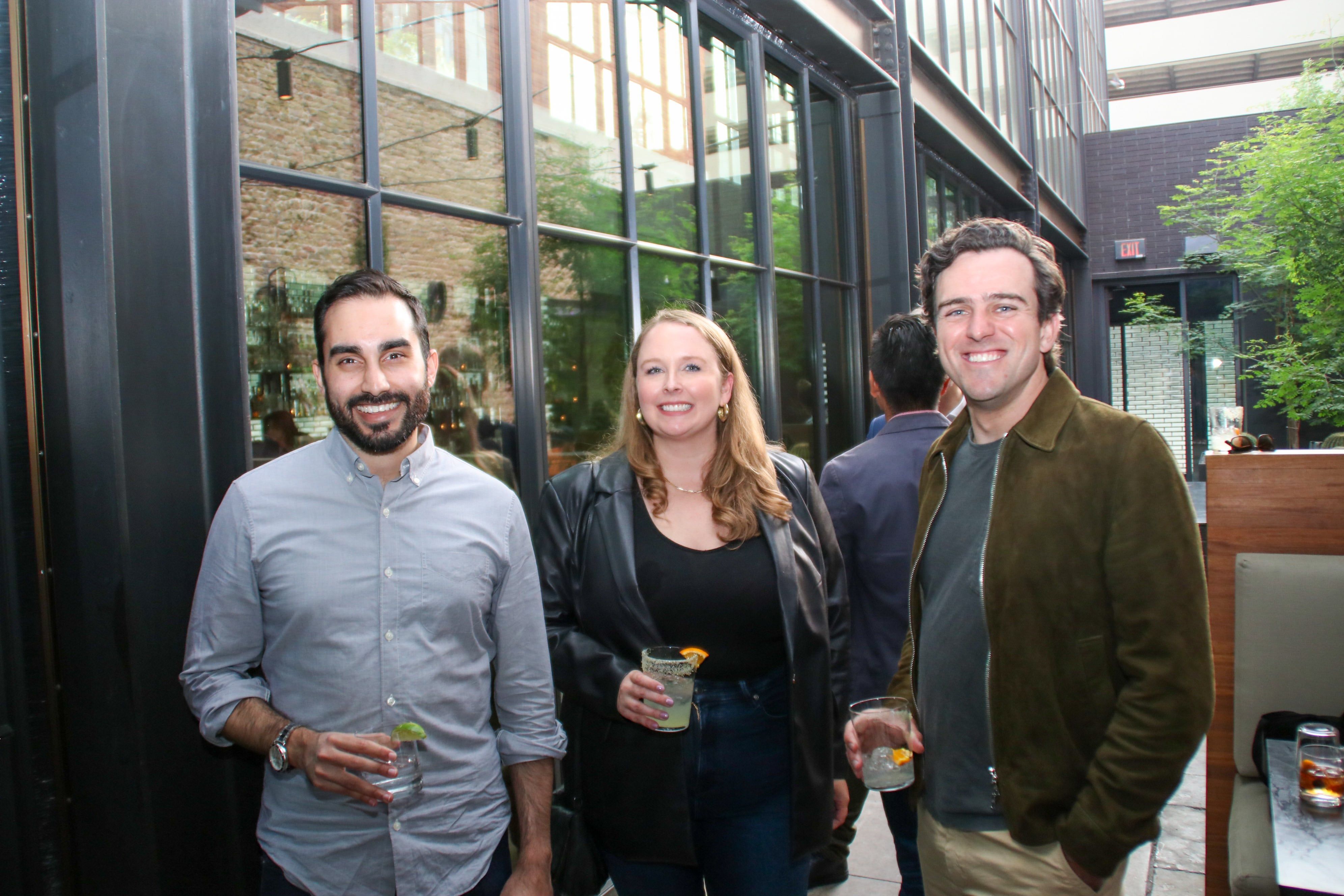 Transcend community enjoying dinner and drinks in upscale restaurant