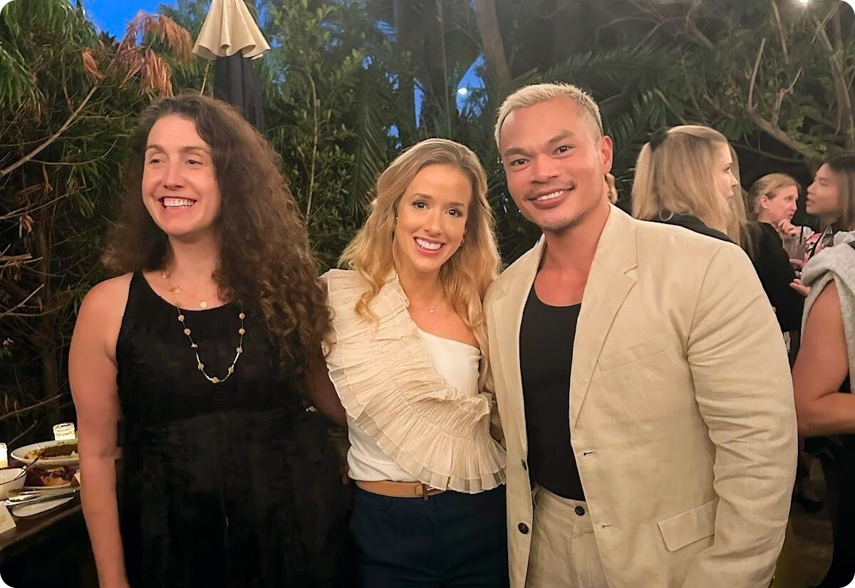 Ron De Jesus with friends at the Women in AI Governance Soiree in Silver Lake, Los Angeles in 2024